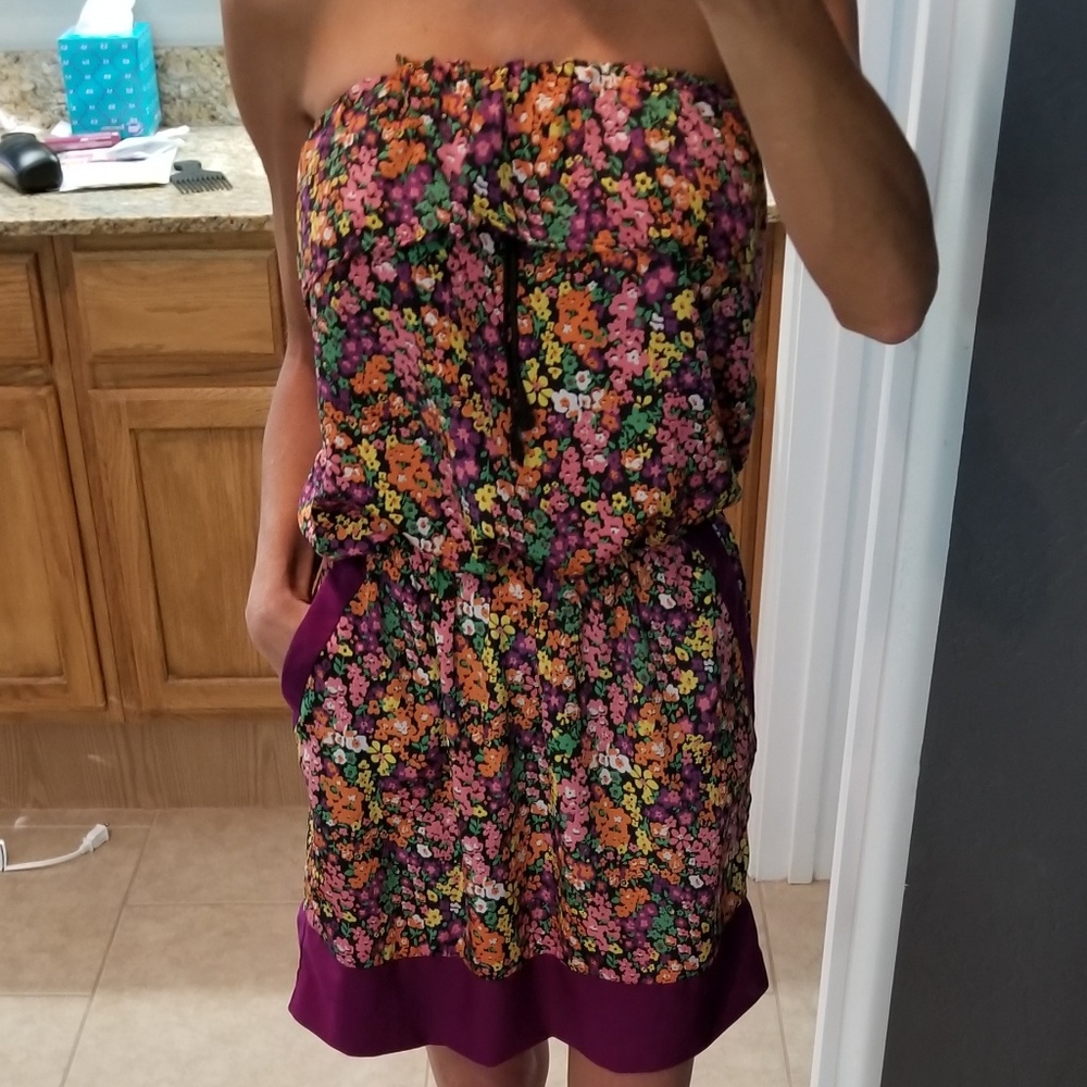 Floral short summer dress
